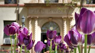 Image of the entry to Brown Hall